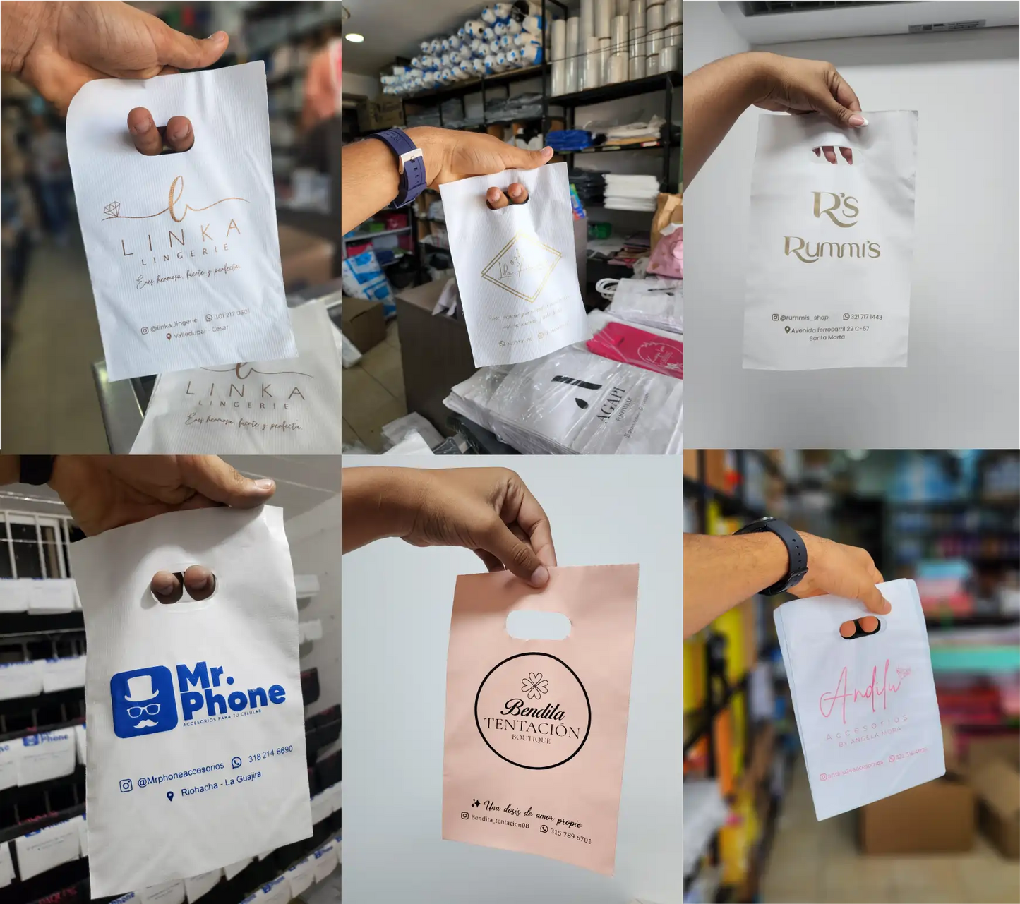 Bolsas Plásticas personalizadas con Servicio de estampado.