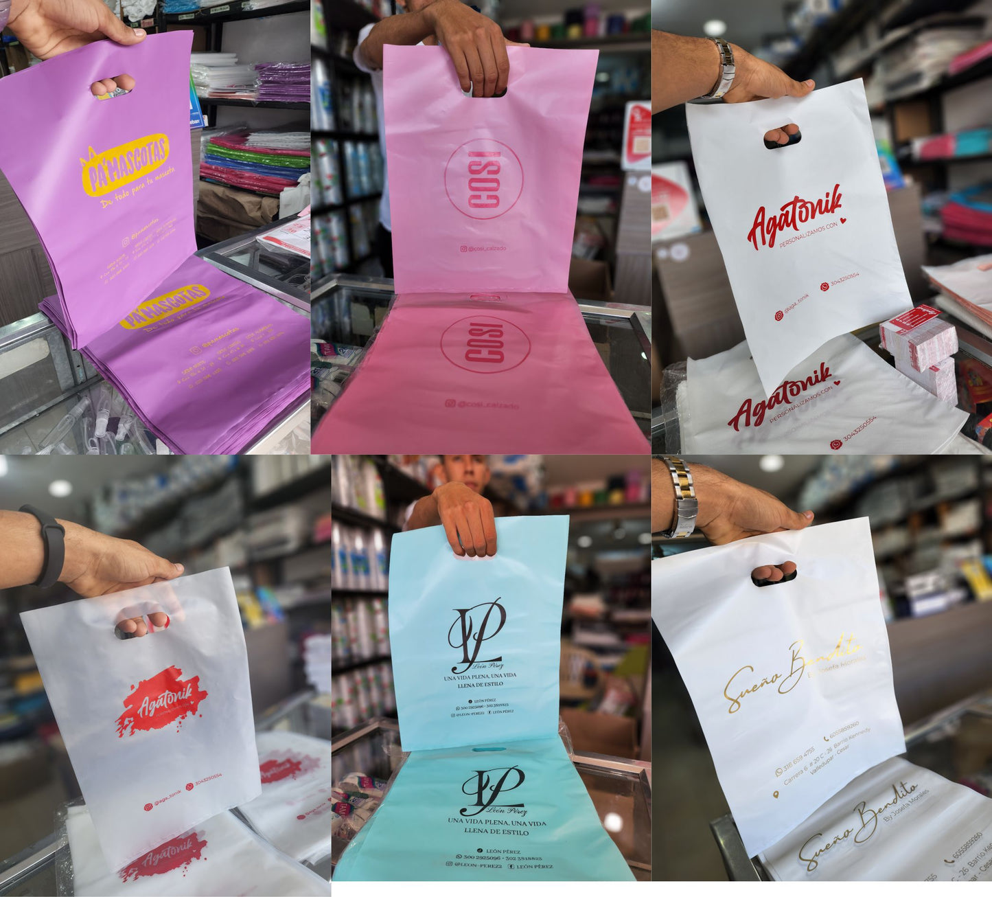 Bolsas Plásticas personalizadas con Servicio de estampado.