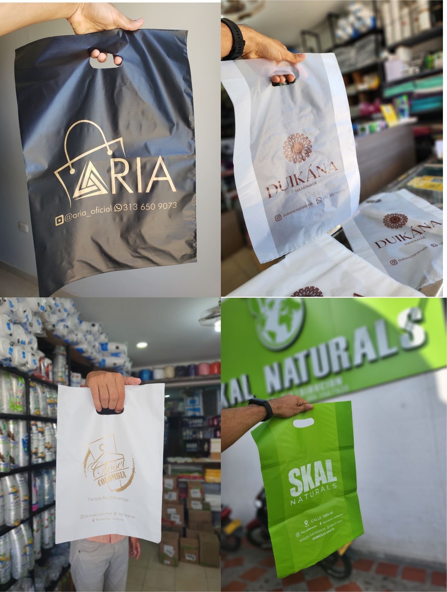 Bolsas Plásticas personalizadas con Servicio de estampado.