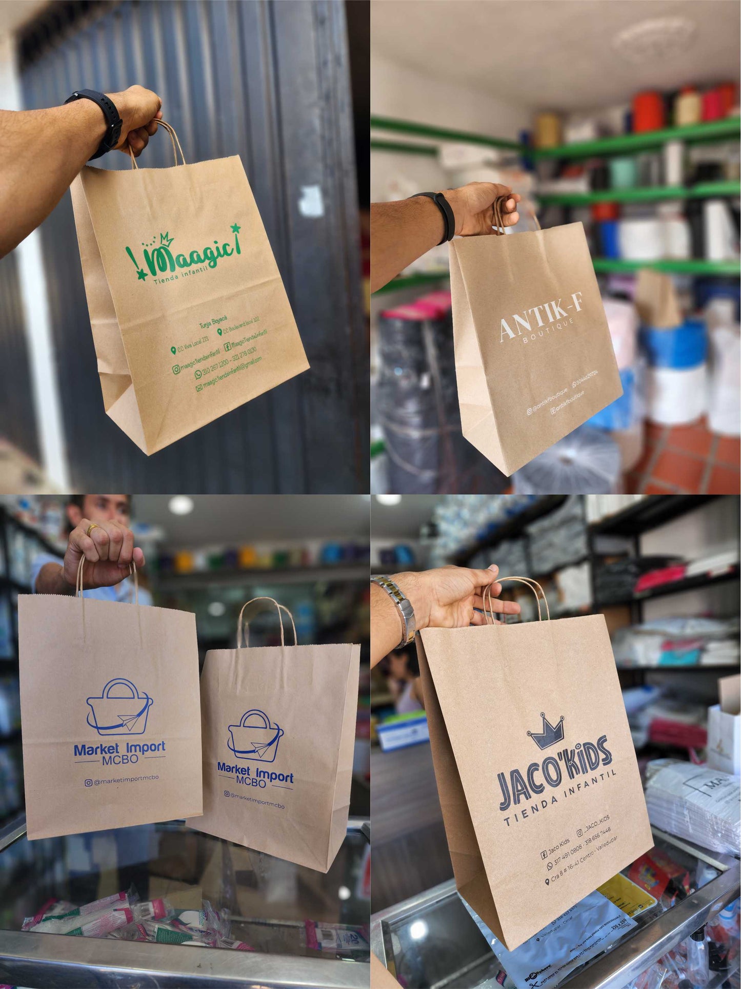 Bolsas Kraft personalizadas con Servicio de estampado.